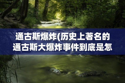 通古斯爆炸(历史上著名的通古斯大爆炸事件到底是怎么回事)