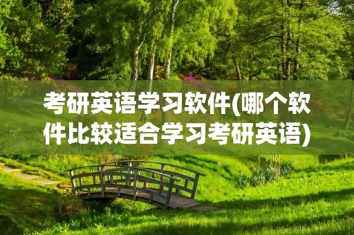 考研英语学习软件(哪个软件比较适合学习考研英语)