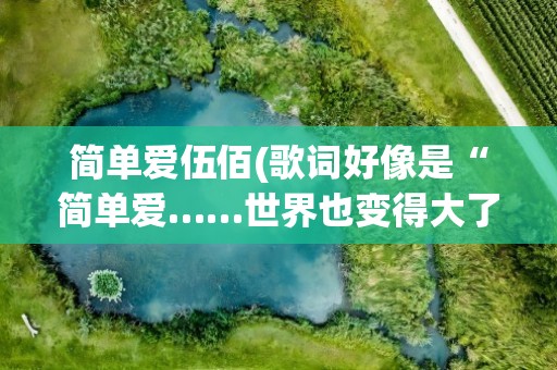 简单爱伍佰(歌词好像是“简单爱……世界也变得大了起来”)