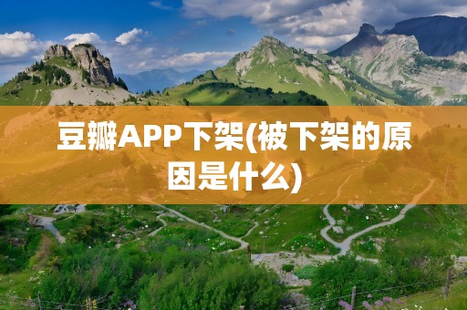 豆瓣APP下架(被下架的原因是什么)