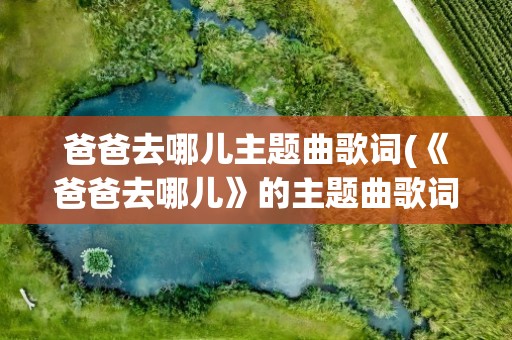 爸爸去哪儿主题曲歌词(《爸爸去哪儿》的主题曲歌词)