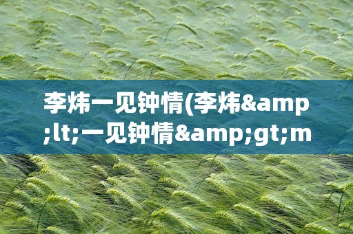 李炜一见钟情(李炜&lt;一见钟情&gt;mp3下载)