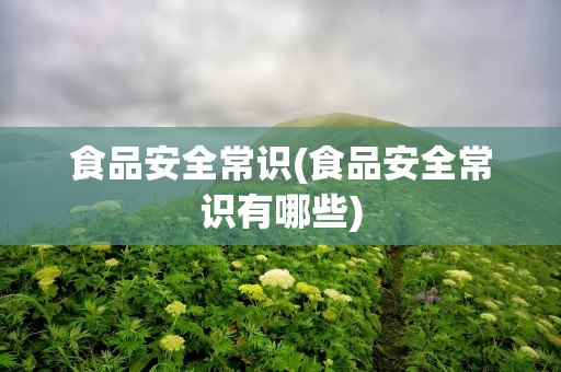 食品安全常识(食品安全常识有哪些)