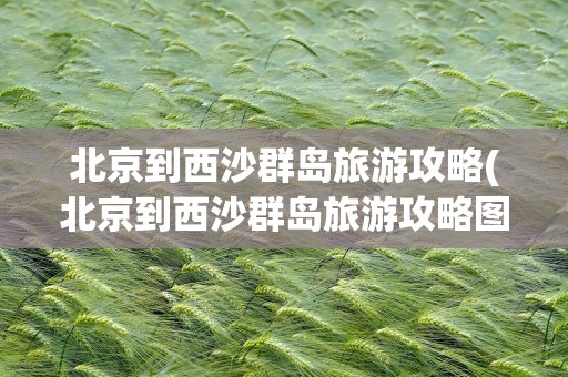 北京到西沙群岛旅游攻略(北京到西沙群岛旅游攻略图)