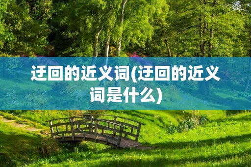 迂回的近义词(迂回的近义词是什么)