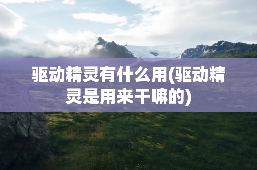 驱动精灵有什么用(驱动精灵是用来干嘛的)