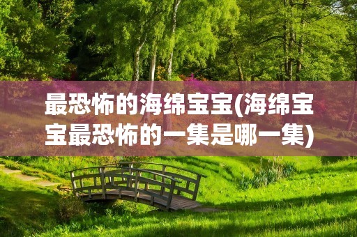 最恐怖的海绵宝宝(海绵宝宝最恐怖的一集是哪一集)