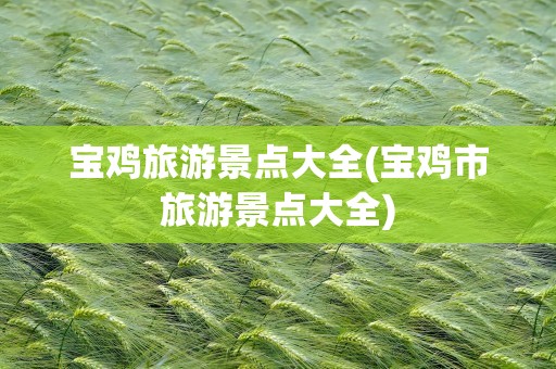 宝鸡旅游景点大全(宝鸡市旅游景点大全)