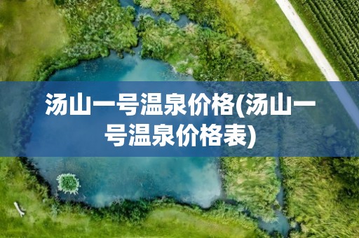 汤山一号温泉价格(汤山一号温泉价格表)