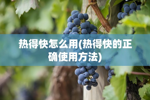 热得快怎么用(热得快的正确使用方法)