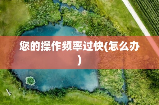 您的操作频率过快(怎么办)