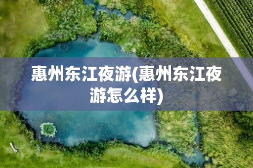 惠州东江夜游(惠州东江夜游怎么样)