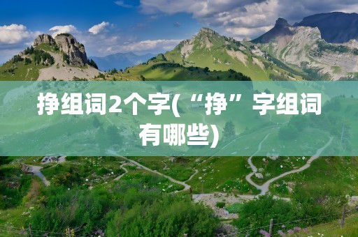 挣组词2个字(“挣”字组词有哪些)