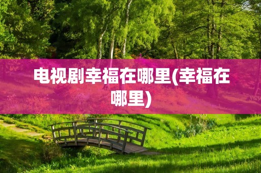 电视剧幸福在哪里(幸福在哪里)