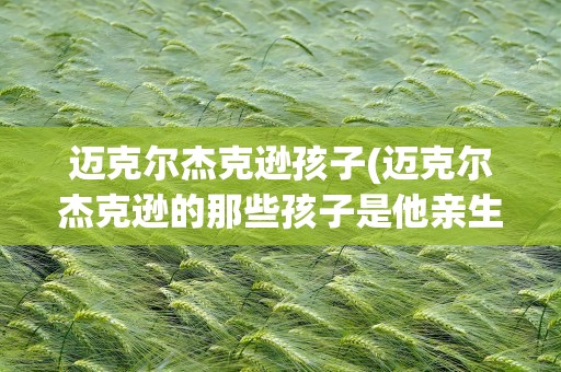 迈克尔杰克逊孩子(迈克尔杰克逊的那些孩子是他亲生儿子吗)