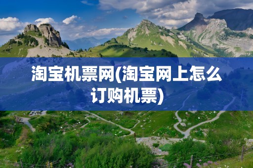 淘宝机票网(淘宝网上怎么订购机票)
