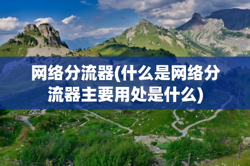 网络分流器(什么是网络分流器主要用处是什么)