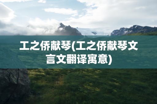 工之侨献琴(工之侨献琴文言文翻译寓意)