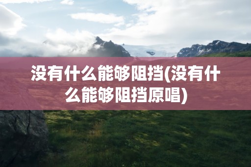 没有什么能够阻挡(没有什么能够阻挡原唱)