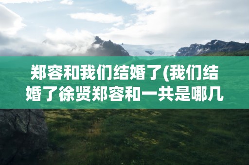 郑容和我们结婚了(我们结婚了徐贤郑容和一共是哪几期)