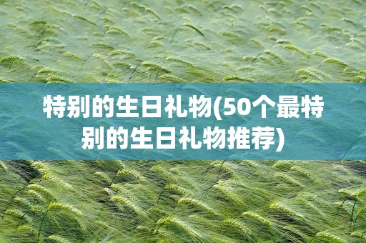 特别的生日礼物(50个最特别的生日礼物推荐)