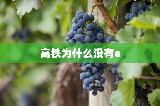 高铁为什么没有e