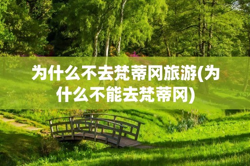 为什么不去梵蒂冈旅游(为什么不能去梵蒂冈)