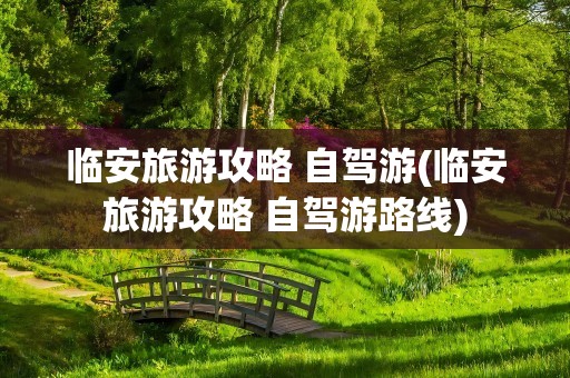 临安旅游攻略 自驾游(临安旅游攻略 自驾游路线)