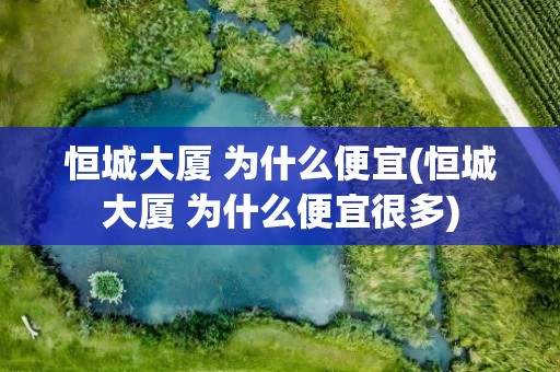 恒城大厦 为什么便宜(恒城大厦 为什么便宜很多)