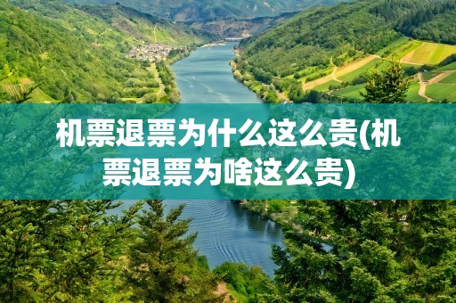 机票退票为什么这么贵(机票退票为啥这么贵)