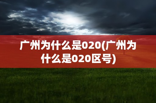 广州为什么是020(广州为什么是020区号)