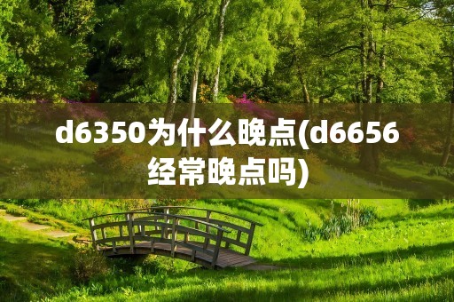 d6350为什么晚点(d6656经常晚点吗)