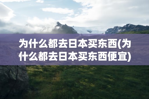 为什么都去日本买东西(为什么都去日本买东西便宜)