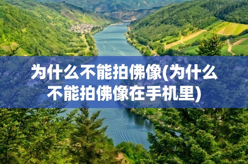 为什么不能拍佛像(为什么不能拍佛像在手机里)