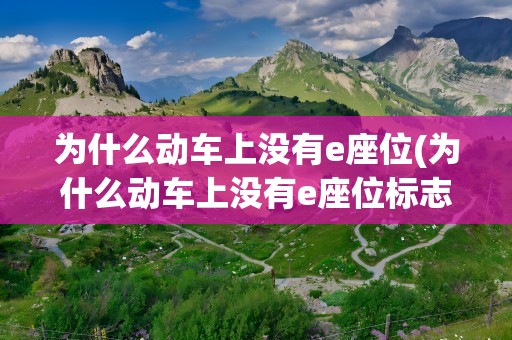 为什么动车上没有e座位(为什么动车上没有e座位标志)