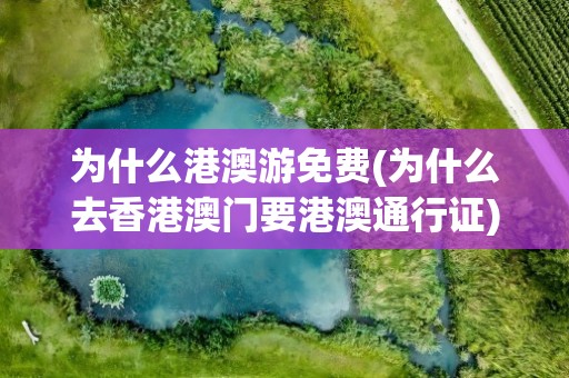 为什么港澳游免费(为什么去香港澳门要港澳通行证)