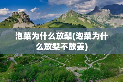 泡菜为什么放梨(泡菜为什么放梨不放姜)