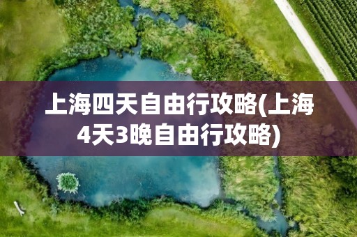 上海四天自由行攻略(上海4天3晚自由行攻略)
