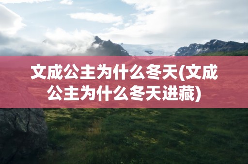 文成公主为什么冬天(文成公主为什么冬天进藏)