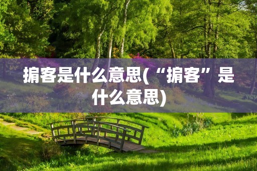 掮客是什么意思(“掮客”是什么意思)