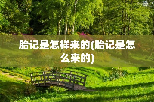 胎记是怎样来的(胎记是怎么来的)