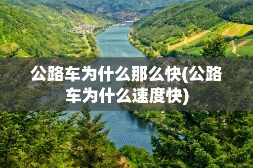 公路车为什么那么快(公路车为什么速度快)
