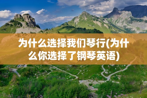 为什么选择我们琴行(为什么你选择了钢琴英语)