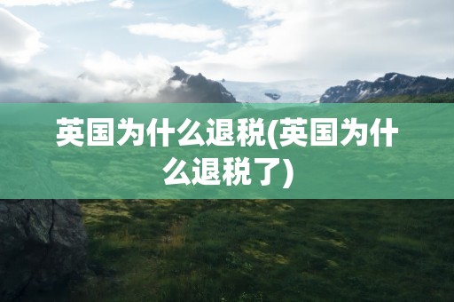英国为什么退税(英国为什么退税了)