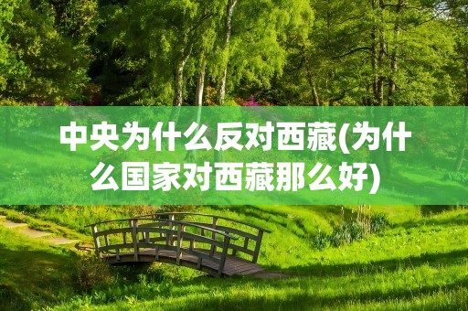 中央为什么反对西藏(为什么国家对西藏那么好)