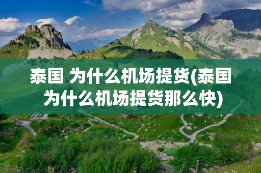 泰国 为什么机场提货(泰国 为什么机场提货那么快)