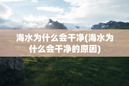 海水为什么会干净(海水为什么会干净的原因)