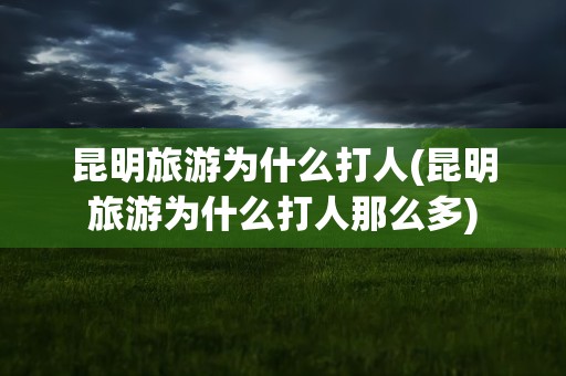 昆明旅游为什么打人(昆明旅游为什么打人那么多)