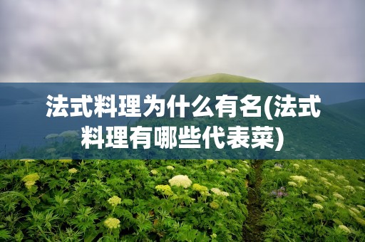 法式料理为什么有名(法式料理有哪些代表菜)