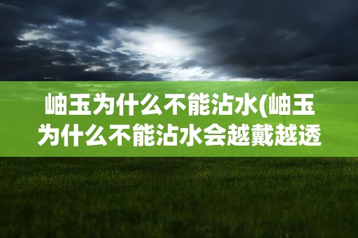 岫玉为什么不能沾水(岫玉为什么不能沾水会越戴越透吗)
